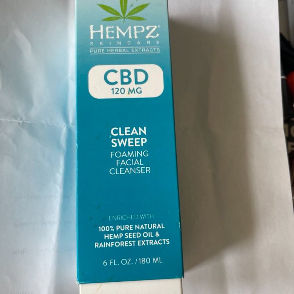 hempz cbd 120mg clean sweep foaming facial cleanser 6 FL.OZ